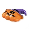 Pumpkin with Witch Hat Halloween Opaque Resin Decoden Cabochons RESI-R446-01A-2