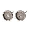 201 Stainless Steel Stud Earring Findings STAS-D379-10C-P-1