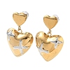 Valentine's Day 304 Stainless Steel Stud Earring for Women EJEW-K330-03GP-2