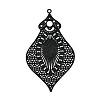 Spray Painted 430 Stainless Steel Etched Metal Embellishments Pendants STAS-A192-04EB-1
