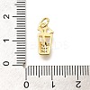 Brass Micro Pave Clear Cubic Zirconia Pendants KK-L225-009G-02-3