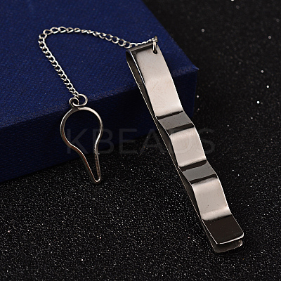 Fashion Rectangle 304 Stainless Steel Tie Clips STAS-H317-52P-1