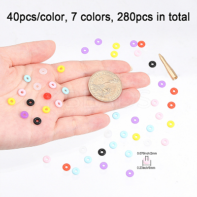 280Pcs 7 Colors Silicone O-Ring Stoppers FIND-CA0006-93-1