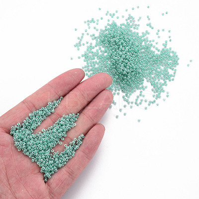 12/0 Imitation Jade Glass Seed Beads SEED-S049-A-013-1