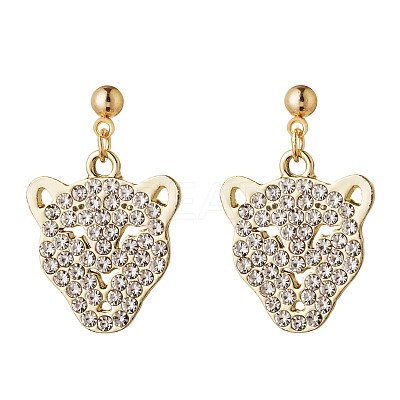 Alloy Rhinestone Dangle Stud Earrings FS-WG75FBE-04-1