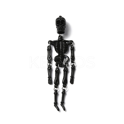 Halloween Luminous PVC Skeleton Pendants HJEW-B007-02-1