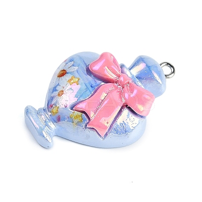 UV Plating Opaque Resin Pendants RESI-R458-04A-1