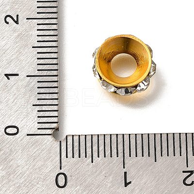 Brass Rhinestone Spacer Beads KK-M313-44C-12-1