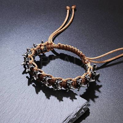 Alloy Beads Braided Bead Bracelets WG69B67-02-1