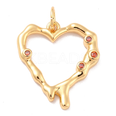 Eco-Friendly Brass Micro Pave Cubic Zirconia Pendants KK-K268-18G-1