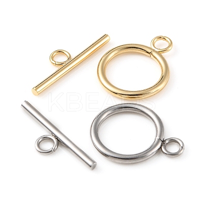 10 Sets 2 Styles 304 Stainless Steel Toggle Clasps STAS-YW0001-64-1
