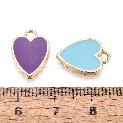 Rack Plating Alloy Enamel Pendants PALLOY-T091-17M-G-1