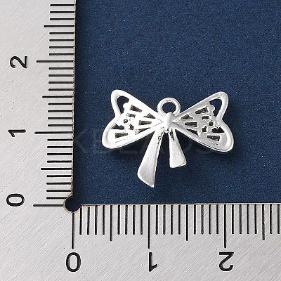 Brass Micro Pave Clear Cubic Zirconia Charms KK-G491-20C-S-1