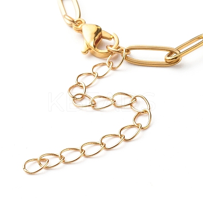 304 Stainless Steel Paperclip Chains Bracelet Making X-AJEW-JB01038-01-1