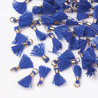 Polycotton(Polyester Cotton) Tassel Pendant Decorations FIND-S275-13G-1