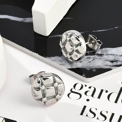 304 Stainless Steel Stud Earrings for Women EJEW-F351-03P-1