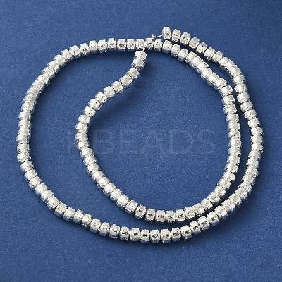 Electroplated Natural Lava Rock Beads Strands G-L606-C02-01F-1