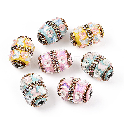 Handmade Indonesia Alloy Beads IPDL-B001-06-1