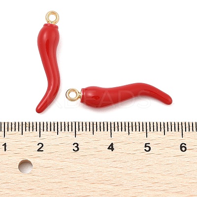 Rack Plating Alloy Enamel Pendants PALLOY-R451-07G-02-1