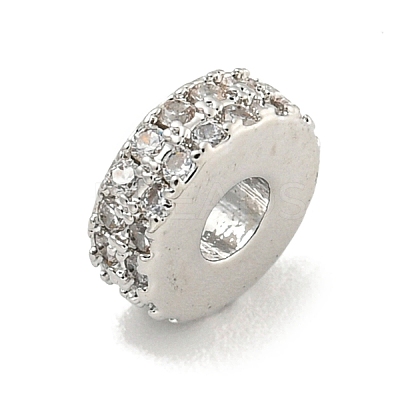 Rack Plating Brass with Cubic Zirconia Beads KK-B091-04A-04P-1