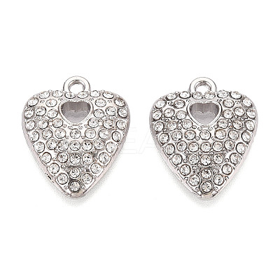Alloy Rhinestone Pendants FIND-N008-12P-01-1