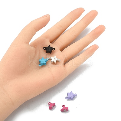 5 Sets 5 Colors Star Alloy Magnetic Clasps PALLOY-YW0001-29-1
