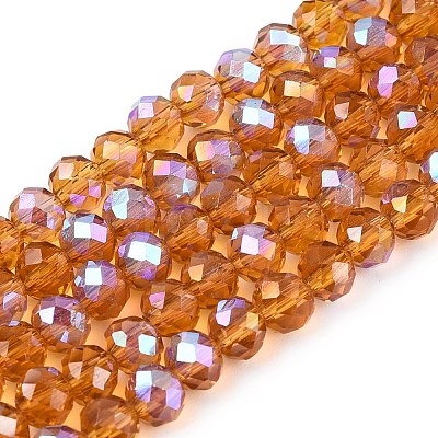Electroplate Glass Beads Strands EGLA-A044-T4mm-L04-1