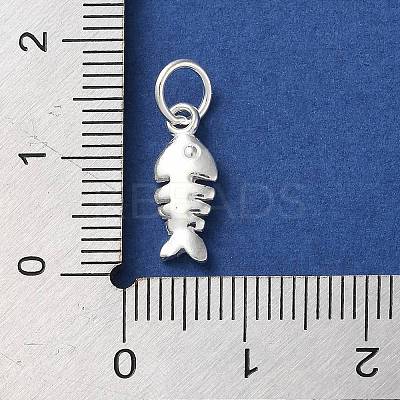 925 Sterling Silver Fish Charms with Jump Rings LS-STER-E071-01S-07-1