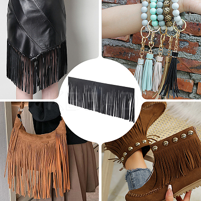 2M PU Leather Suede Fringe Trim AJEW-CY0001-58B-01-1