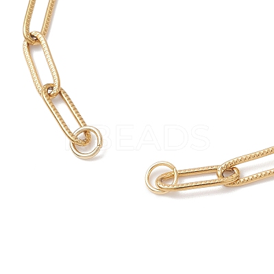4MM 304 Stainless Steel Paperclip Chain Bracelet Making AJEW-JB01431-1