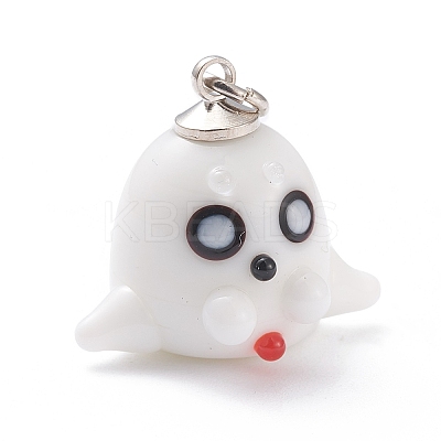 Handmade Lampwork Pendant Decorations LAMP-K034-C01-1