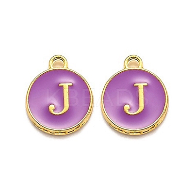 Golden Plated Alloy Enamel Charms X-ENAM-Q437-12J-1