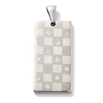 Christmas 304 Stainless Steel Pendants STAS-Z098-39P-1