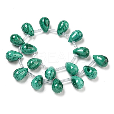 Natural Malachlite Beads Strands G-Q185-A01-02-1
