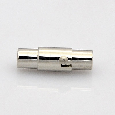 Tarnish Resistant Column 304 Stainless Steel Locking Tube Magnetic Clasps STAS-N014-25-6mm-1