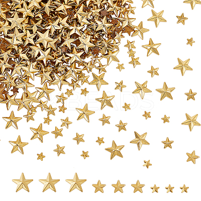 600Pcs 3 Style Star Brass Cabochons FIND-AR0002-57-1