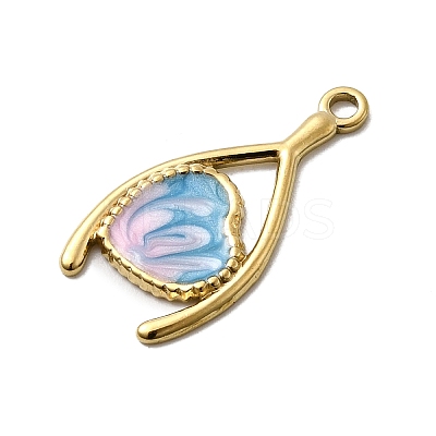 304 Stainless Steel Enamel Pendants STAS-I355-10G-01-1