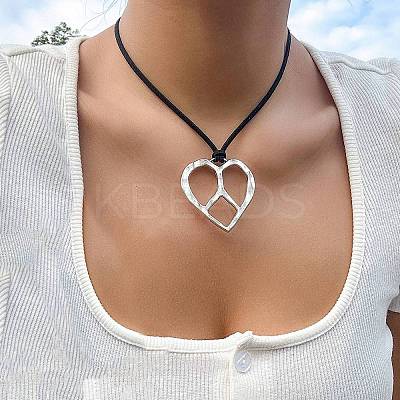Alloy Pendant Necklaces NJEW-K261-09E-AS-1