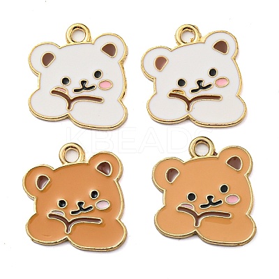 40Pcs 2 Colors Alloy Enamel Pendants ENAM-SZ0002-34-1