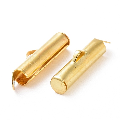 Iron Slide On End Clasp Tubes LS-X-IFIN-R212-1.6cm-G-1
