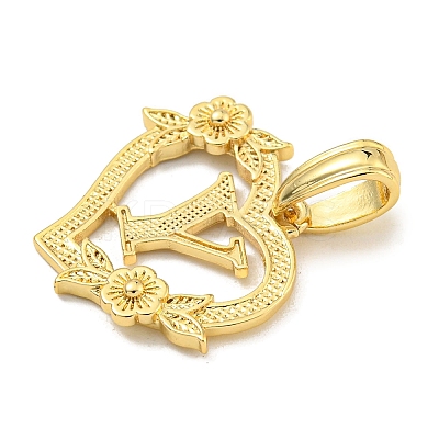 Heart Brass Pendants KK-I714-04G-Y-1