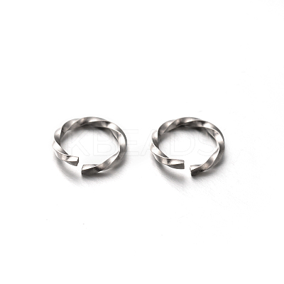 Tarnish Resistant 304 Stainless Steel Open Twisted Jump Rings STAS-E088-10-1