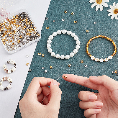 450Pcs 3 Colors Brass Spacer Beads KK-FH0001-89-1