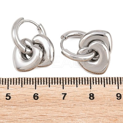 304 Stainless Steel Huggie Hoop Earrings for Women EJEW-F420-01P-1