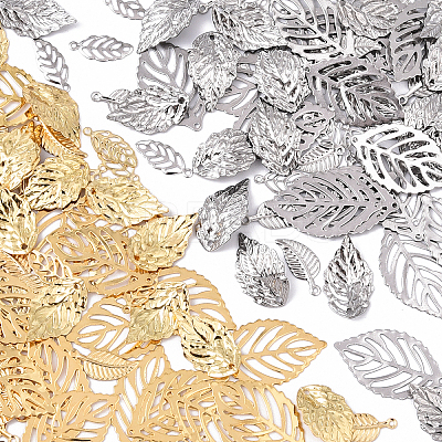 160Pcs 8 Styles 304 Stainless Steel Pendants STAS-YW0003-46-1