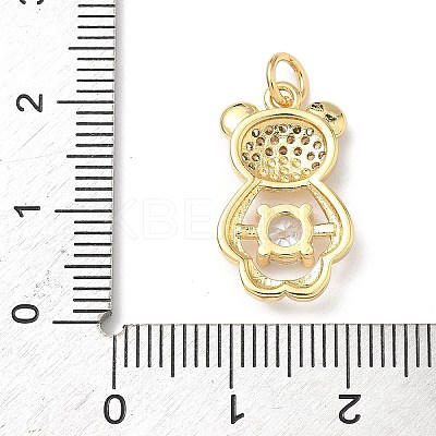 Brass Micro Pave Cubic Zirconia Pendants KK-Q068-04D-1