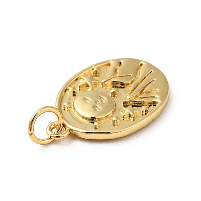 Rack Plating Brass Pendants KK-H431-40G-1