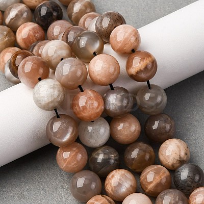Grade AA Natural Multi-Moonstone Bead Strands G-M296-01-12mm-01-1