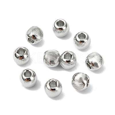 SHEGRACE Brass Textured Round Beads XGRPCU874-297P-1
