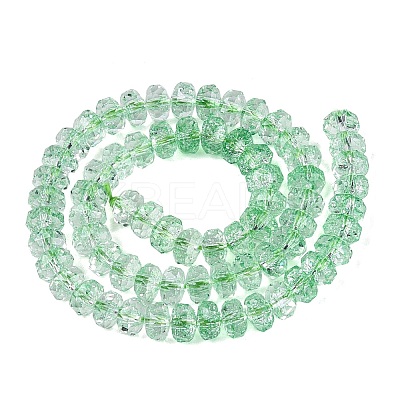 Crackle Transparent Glass Beads Strands GLAA-N068-03A-05-1